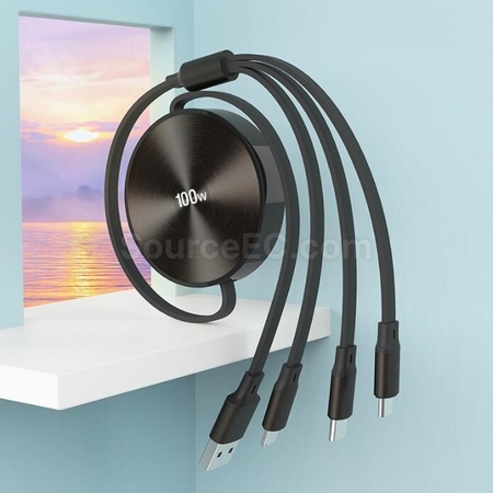 禮品訂造三合一伸縮數據充電線紀念品