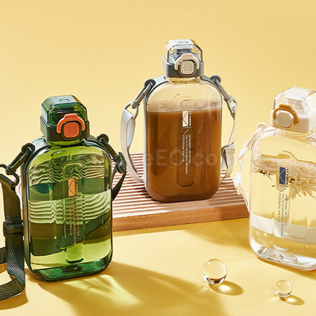 禮品訂造扁平簡約背帶水樽紀念品