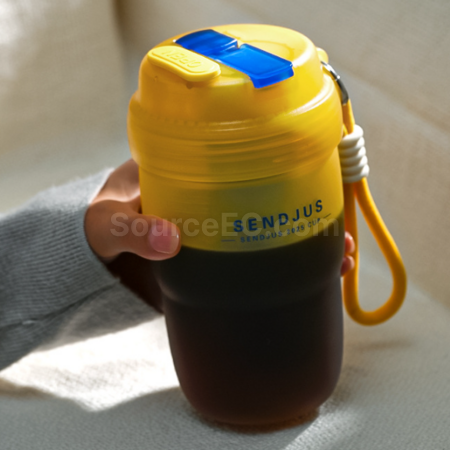 禮品訂造雙飲口吸管水杯紀念品