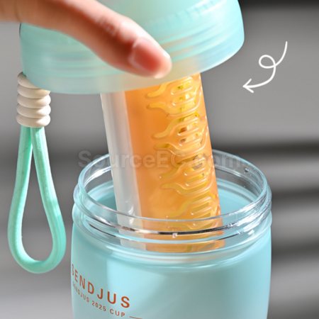 禮品訂造雙飲口吸管水杯紀念品