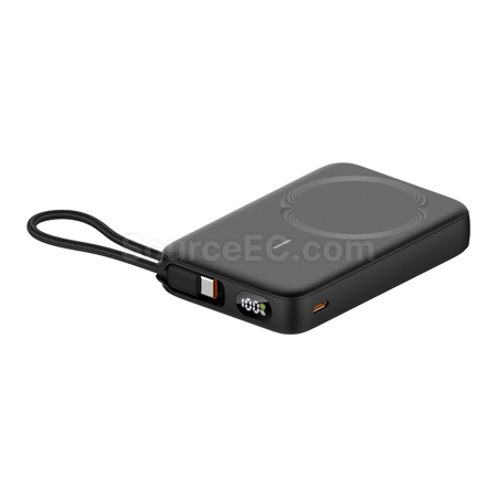 禮品訂造無線磁吸帶線手機支架移動電源紀念品