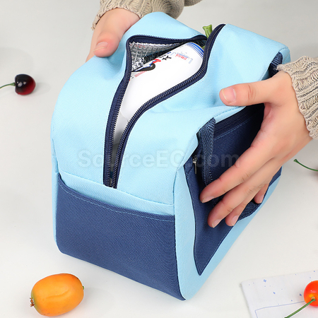禮品訂造拉鏈拼色保溫袋紀念品