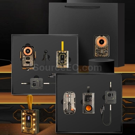 禮品訂造機甲透明風無線藍牙音箱套裝紀念品