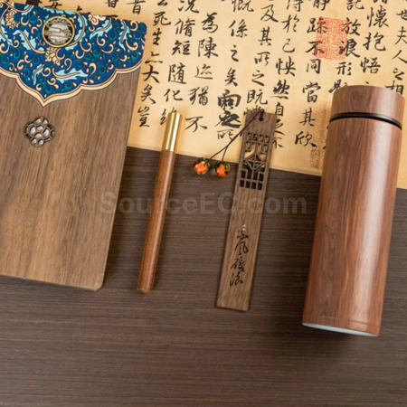 禮品訂造筆記本+書簽+簽字筆+保溫杯套裝紀念品