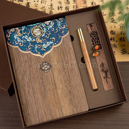 禮品訂造筆記本+書簽+簽字筆+保溫杯套裝紀念品