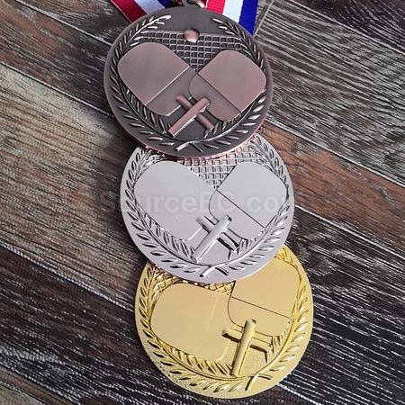 禮品訂造乒乓球金屬獎牌紀念品
