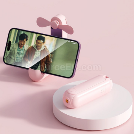 禮品訂造五合一（行動電源鏡子手電筒支架）手持風扇紀念品