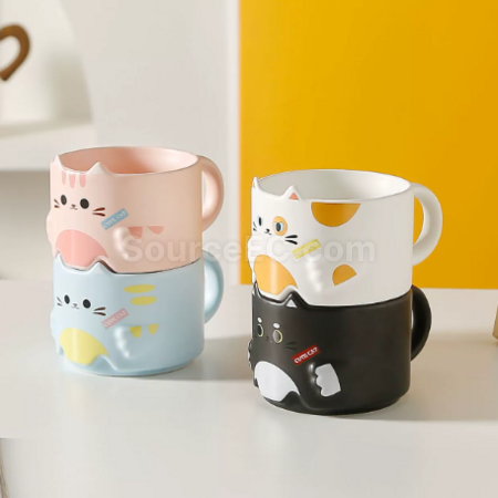 禮品訂造貓咪馬克杯陶瓷咖啡杯紀念品