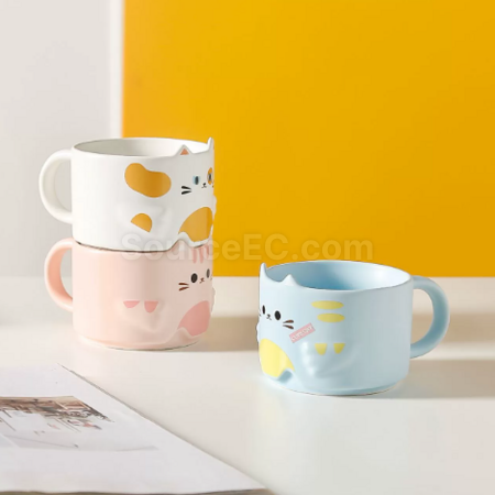 禮品訂造貓咪馬克杯陶瓷咖啡杯紀念品
