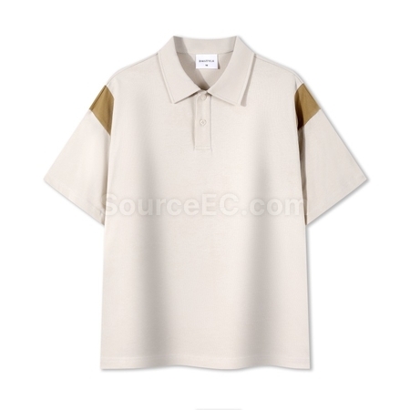 禮品訂造插肩撞色珠地網眼POLO衫紀念品