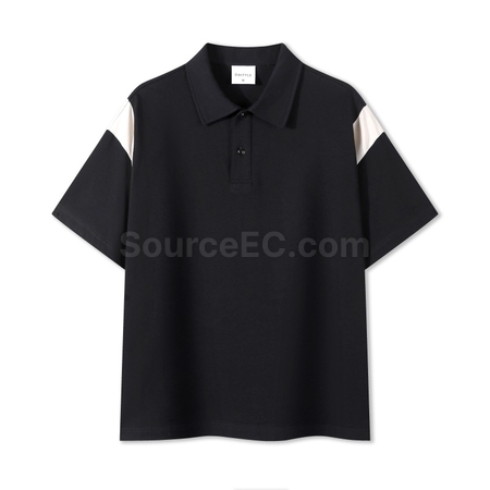 禮品訂造插肩撞色珠地網眼POLO衫紀念品