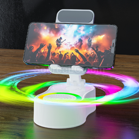 禮品訂造360°旋轉氛圍燈音響行動電源支架紀念品
