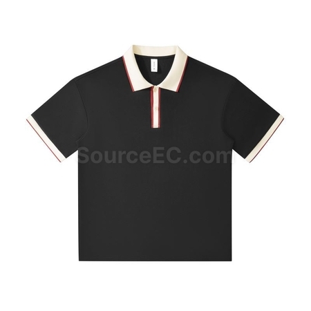 禮品訂造240g重磅潮牌雙拼色POLO衫紀念品