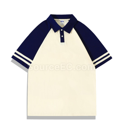 禮品訂造復古雙杠撞色polo衫紀念品