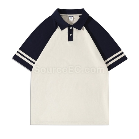 禮品訂造復古雙杠撞色polo衫紀念品