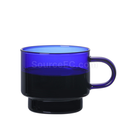 禮品訂造彩色玻璃咖啡杯紀念品
