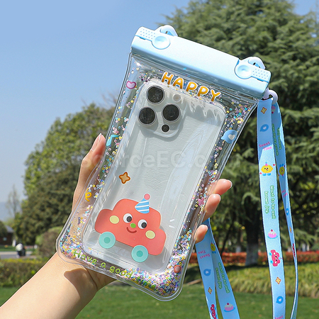 禮品訂造雙扣卡通氣囊手機防水袋紀念品