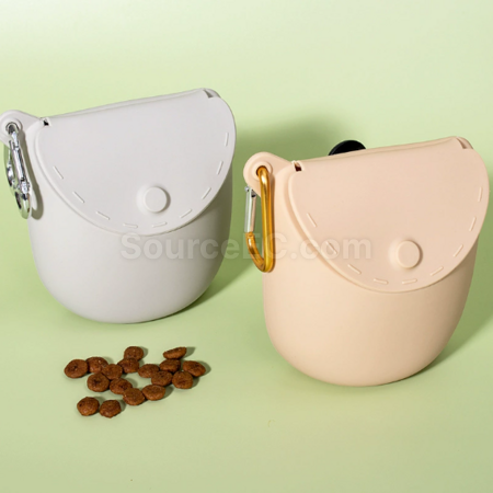 禮品訂造翻蓋矽膠寵物餵食袋紀念品