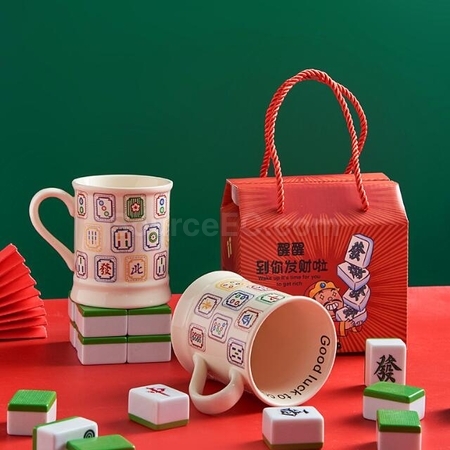 禮品訂造麻將馬克杯紀念品