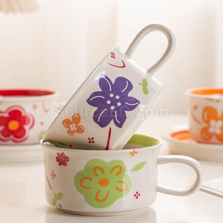 禮品訂造復古陶瓷咖啡杯碟套裝紀念品