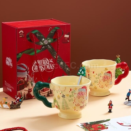 禮品訂造聖誕杯創意陶瓷馬克杯紀念品