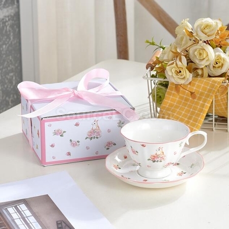禮品訂造兔子杯愛麗絲咖啡杯套裝紀念品