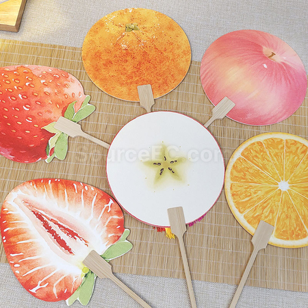 禮品訂造夏天爆款水果扇紀念品