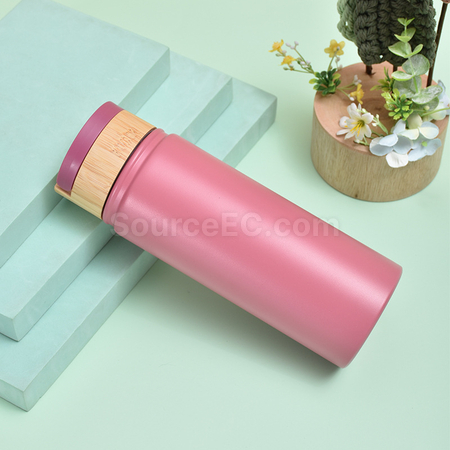 禮品訂造不銹鋼竹蓋提把保溫杯紀念品