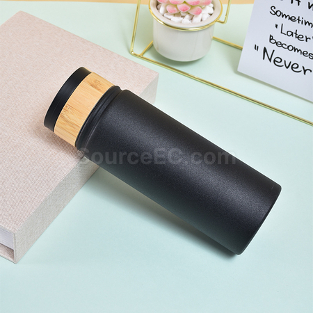 禮品訂造不銹鋼竹蓋提把保溫杯紀念品