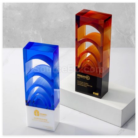 禮品訂造琉璃水晶獎座紀念品