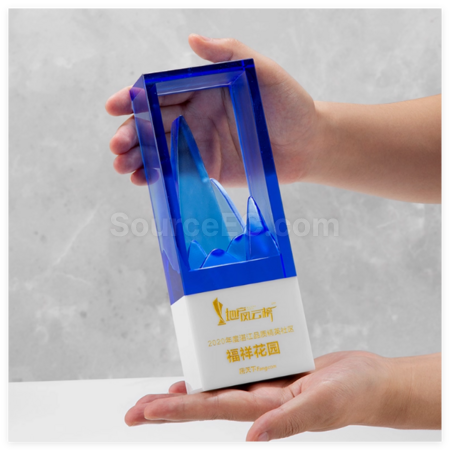 禮品訂造琉璃水晶獎座紀念品