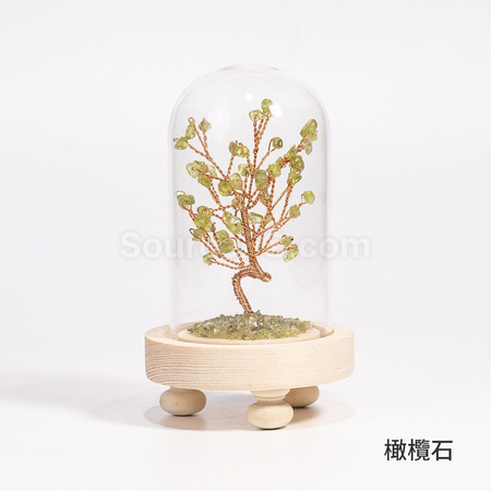 禮品訂造玻璃罩水晶樹紀念品