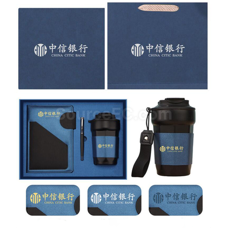 禮品訂造保溫杯+筆+筆記本套裝紀念品