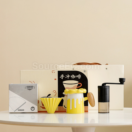 禮品訂造手磨咖啡機咖啡壺手沖商務禮品套裝紀念品