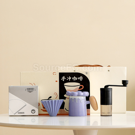 禮品訂造手磨咖啡機咖啡壺手沖商務禮品套裝紀念品