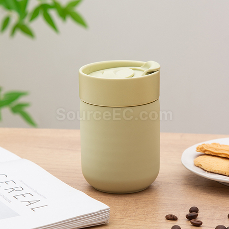禮品訂造旅行矽膠帶蓋陶瓷杯紀念品
