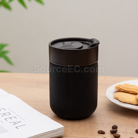 禮品訂造旅行矽膠帶蓋陶瓷杯紀念品