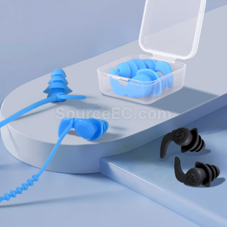 禮品訂造帶繩防噪音游泳耳塞紀念品