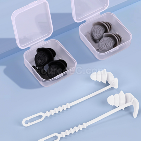 禮品訂造帶繩防噪音游泳耳塞紀念品