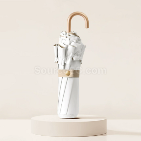 禮品訂造花邊三折彎鉤摺疊傘紀念品