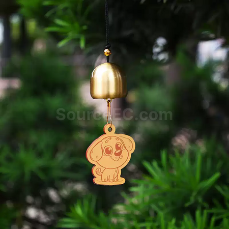 禮品訂造銅質風鈴牛皮掛飾紀念品