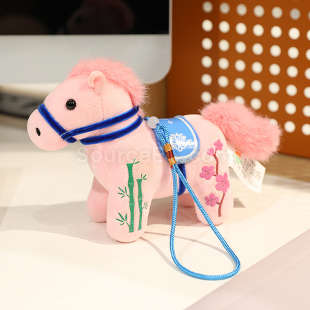 禮品訂造小馬掛件吉祥毛絨馬仔紀念品
