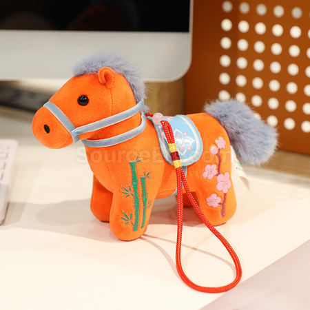 禮品訂造小馬掛件吉祥毛絨馬仔紀念品