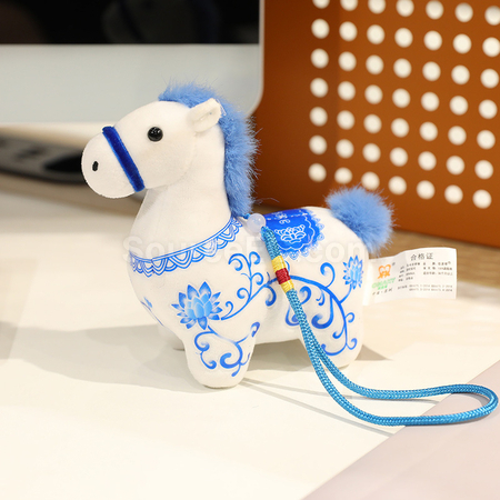 禮品訂造小馬掛件吉祥毛絨馬仔紀念品