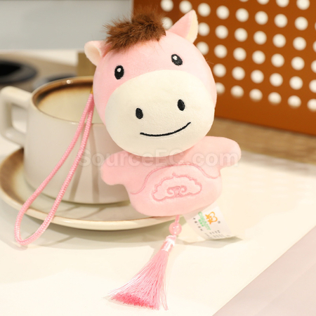 禮品訂造小馬掛件吉祥毛絨馬仔紀念品