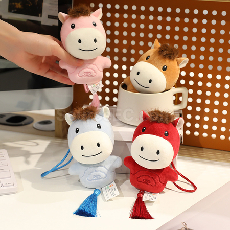 禮品訂造小馬掛件吉祥毛絨馬仔紀念品