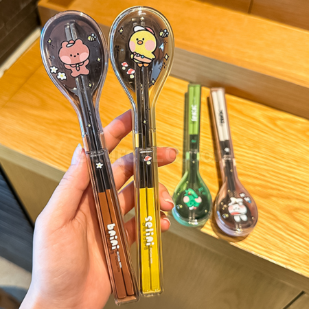 禮品訂造不鏽鋼筷子勺子套裝便攜餐具紀念品