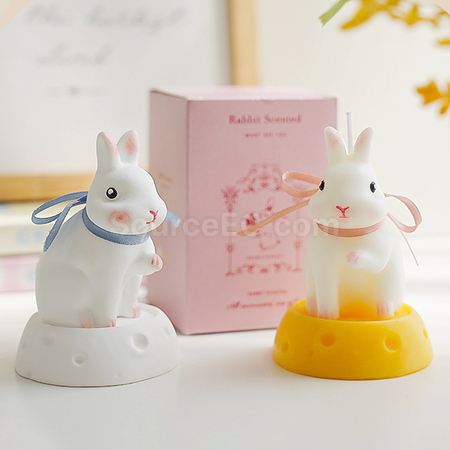 禮品訂造月球兔子香熏蠟燭紀念品