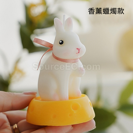 禮品訂造月球兔子香熏蠟燭紀念品