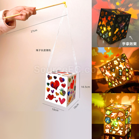 禮品訂造彩色玻璃紙燈籠紀念品